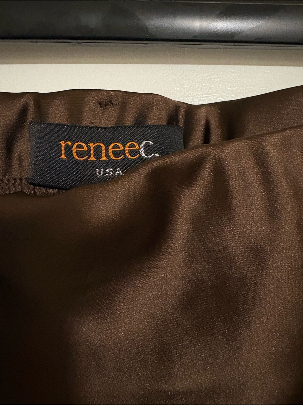 Renee C Brown Satin Maxi Skirt - Picture 3 of 5